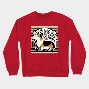 Grecian Tricolor Corgi Design Crewneck Sweatshirt